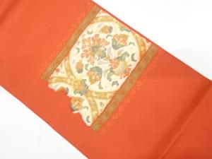 花更紗模様織り出し　袋帯